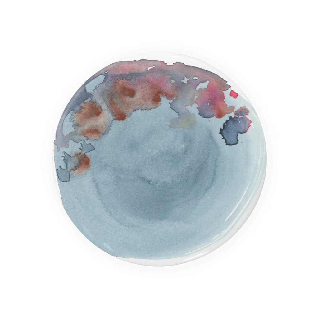 c5watercolorの水彩ペイント・水たまりに映る Tin Badge