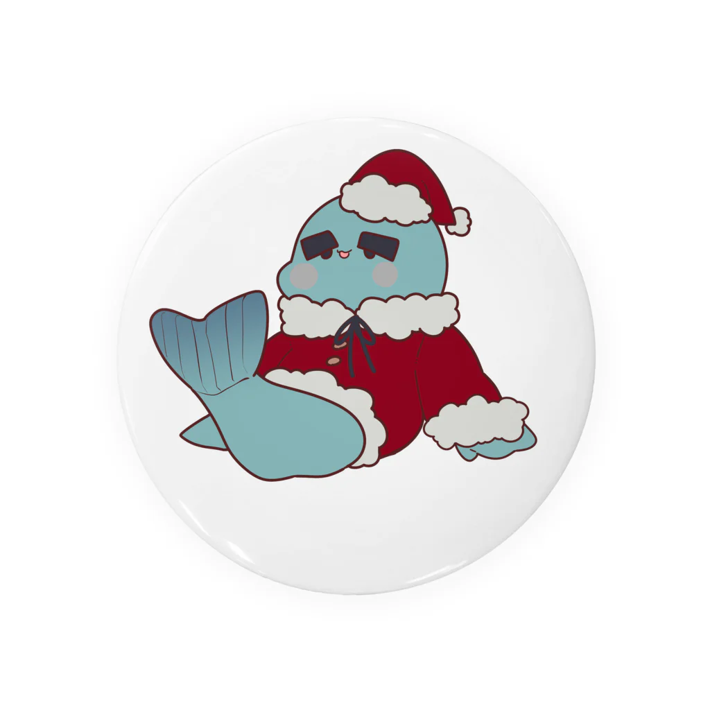 あざらし太郎の露店のクリスマス太郎 Tin Badge