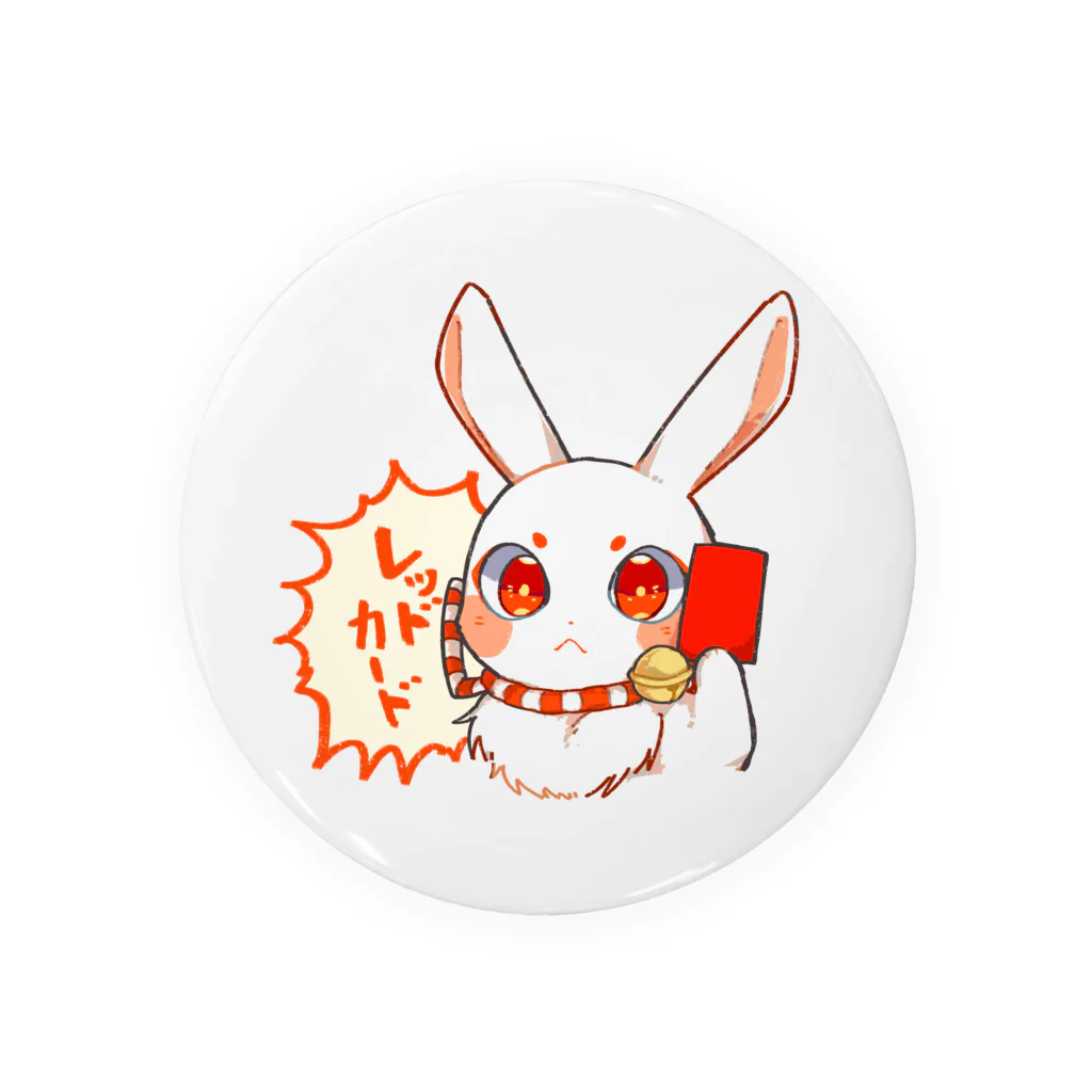 .°ஐ.*まりる°ஐ.*のレッドカードうさぎ Tin Badge