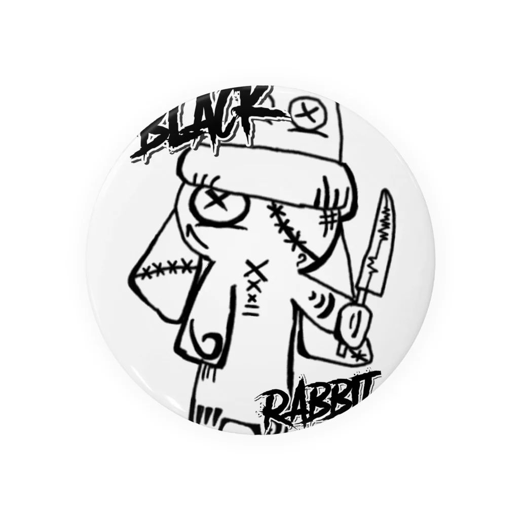 y_po008のBLACK RABBIT Tin Badge