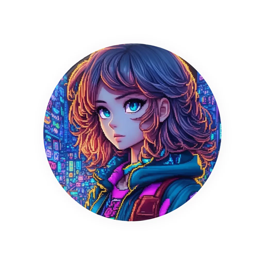 aokitaのAI art girl -pixel art- Tin Badge