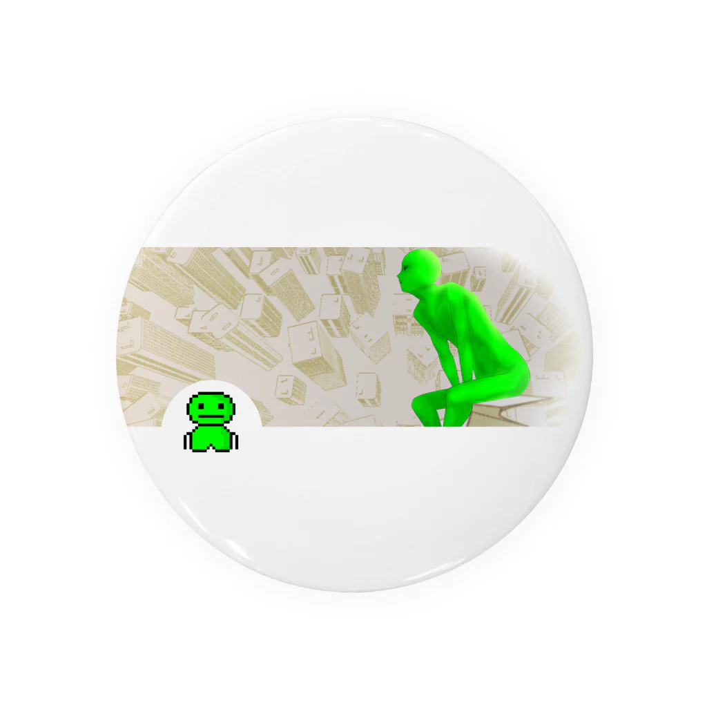 NORIためすけの緑色の生物 Tin Badge