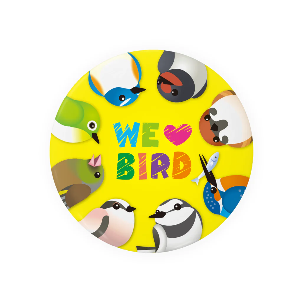すたじお ワグテイルのWE ♥ BIRD Tin Badge