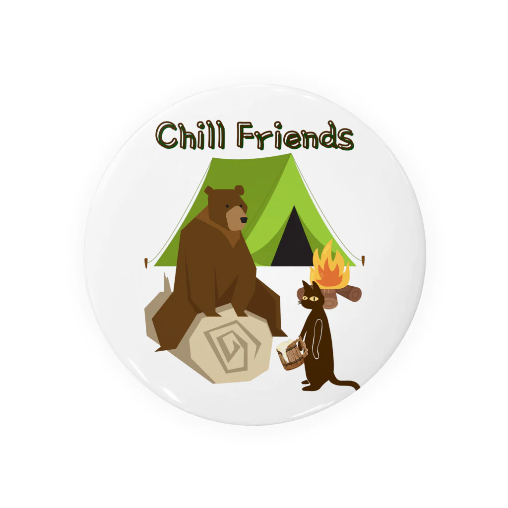 A&D Laid back lifeのChill friends  缶バッジ