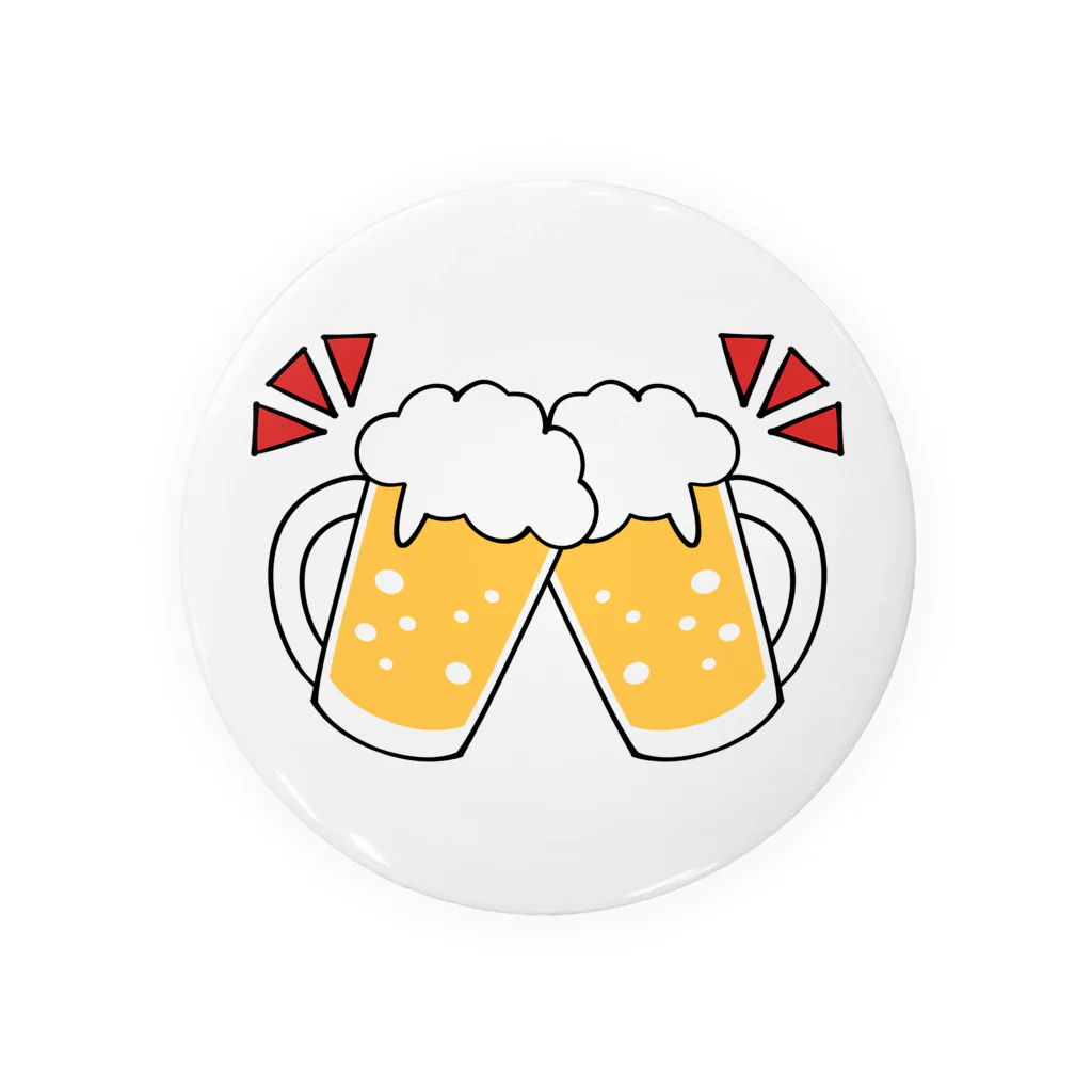 ゆちのへやのビールジョッキで乾杯！イラスト 缶バッジ