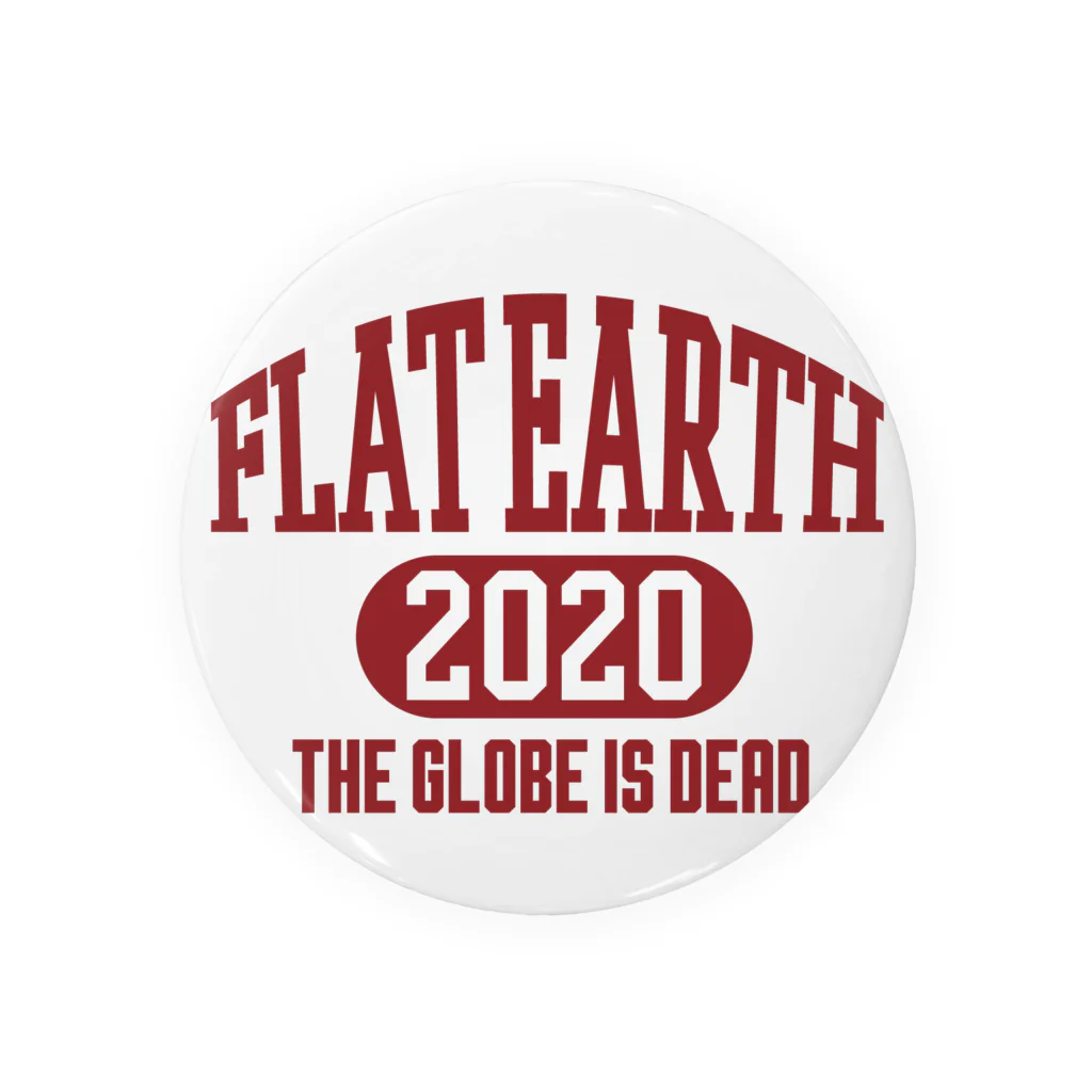 Mappila SHOPのFlatearth カレッジ風（ボルドー） Tin Badge