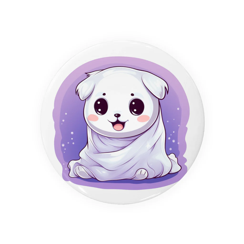 Vasetti_pressのオバケ子犬 Tin Badge