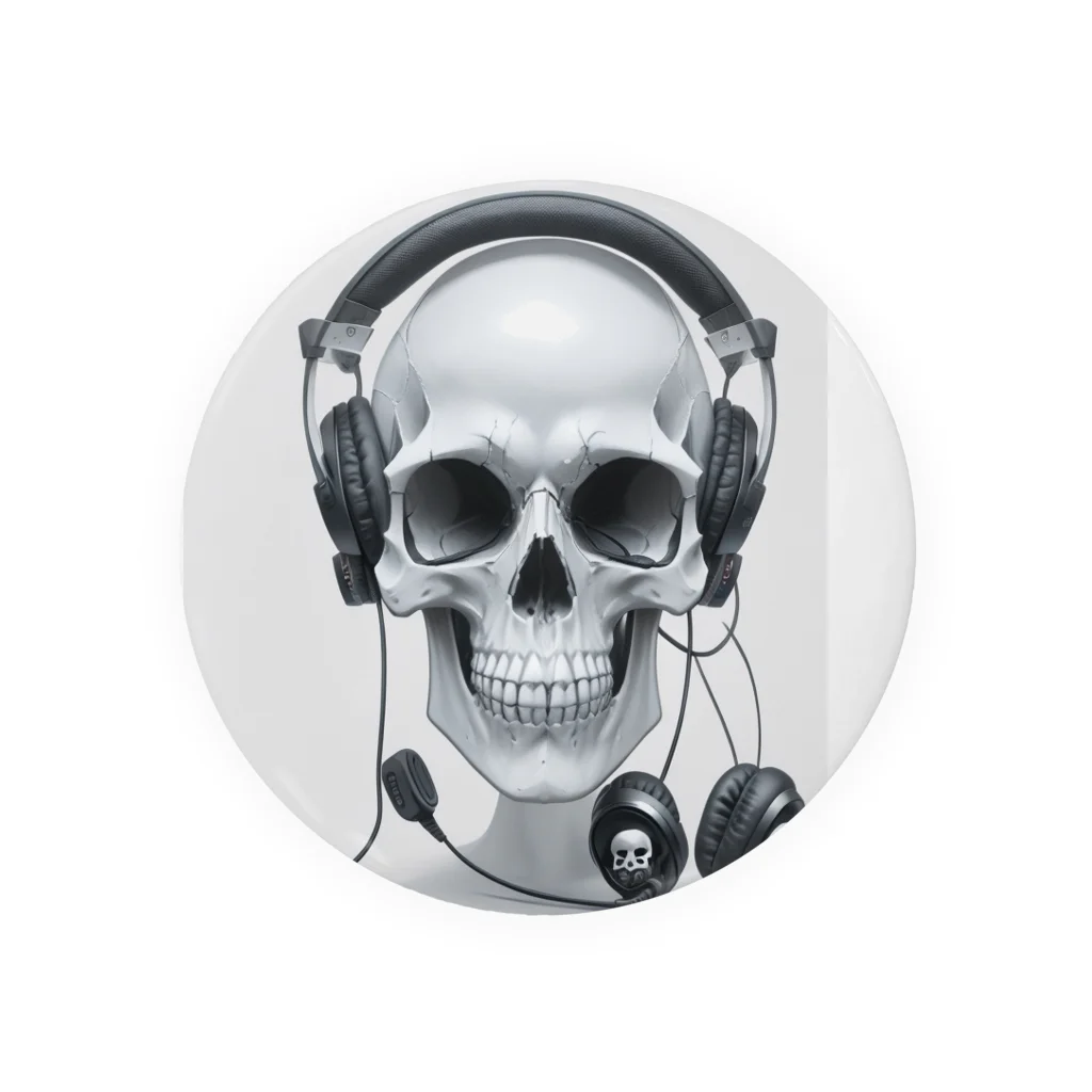 skulliesのskull music Tin Badge