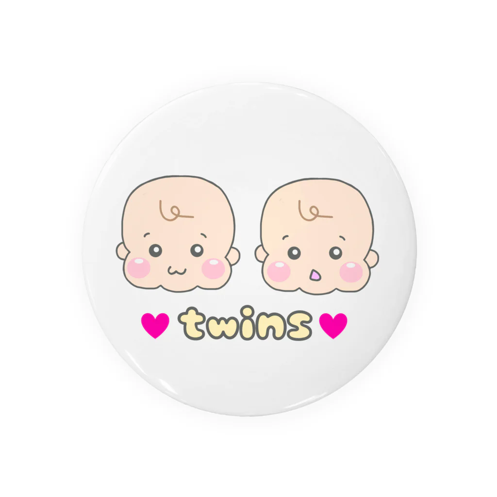 twins🤍のtwins べびー　ふたごグッズ Tin Badge