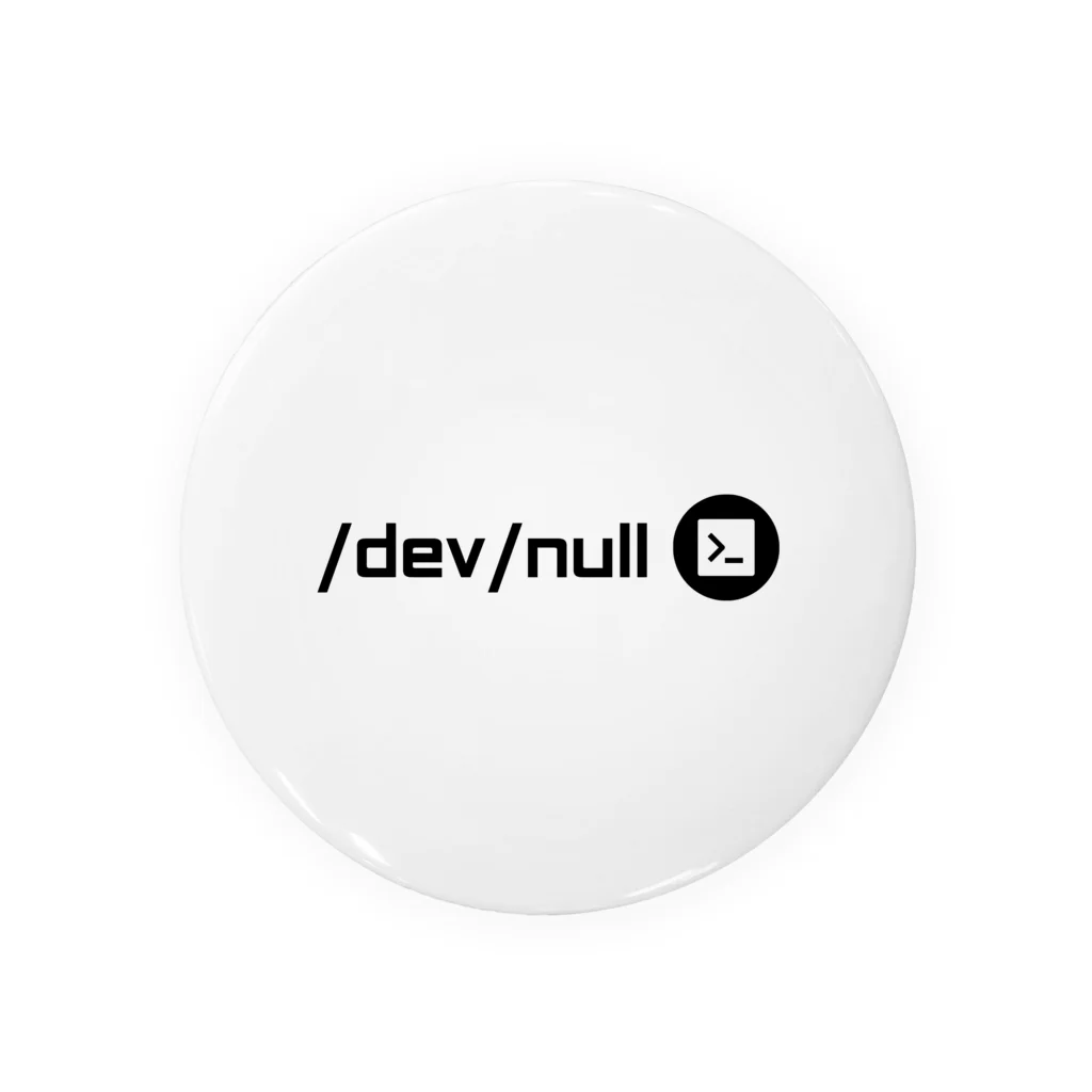 TechArtWorkGalleryのdev null ブラックロゴデザイン 缶バッジ