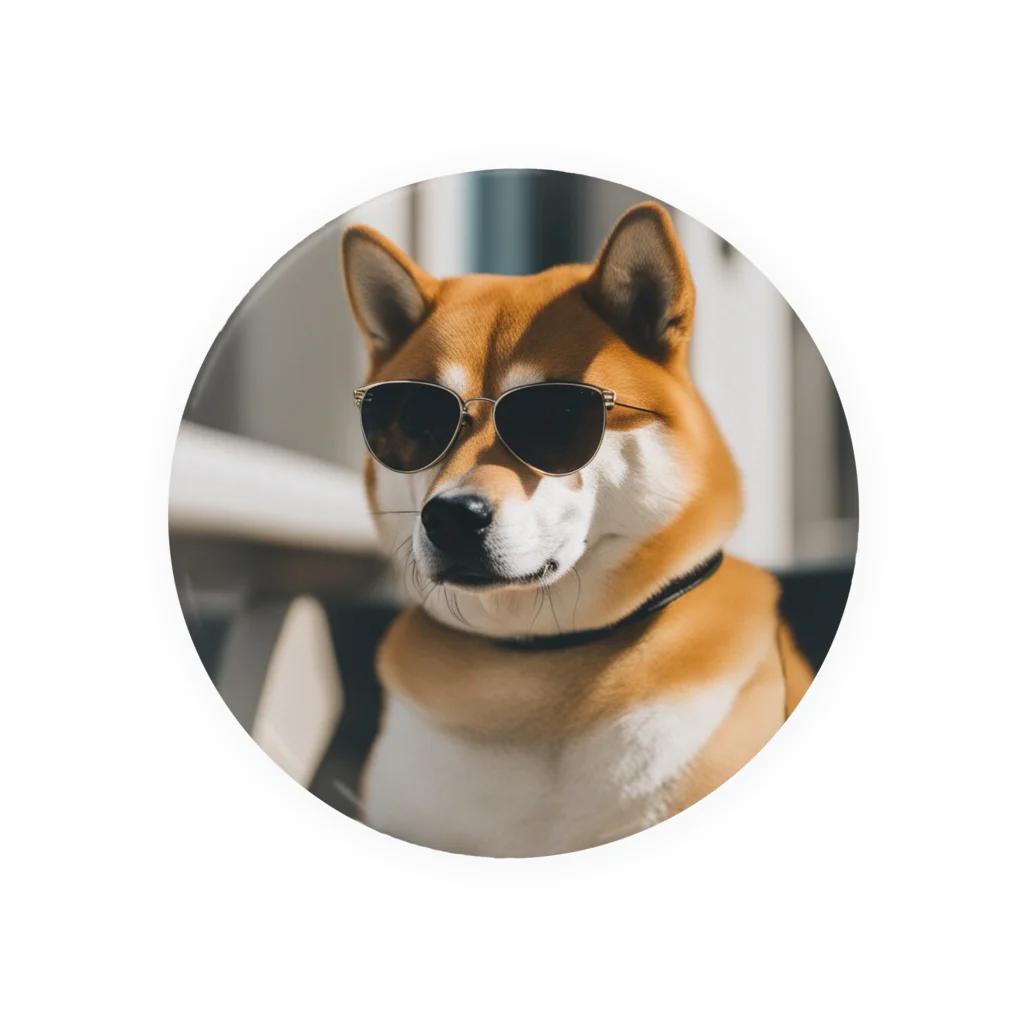 柴犬を愛する者のサングラス柴 Tin Badge