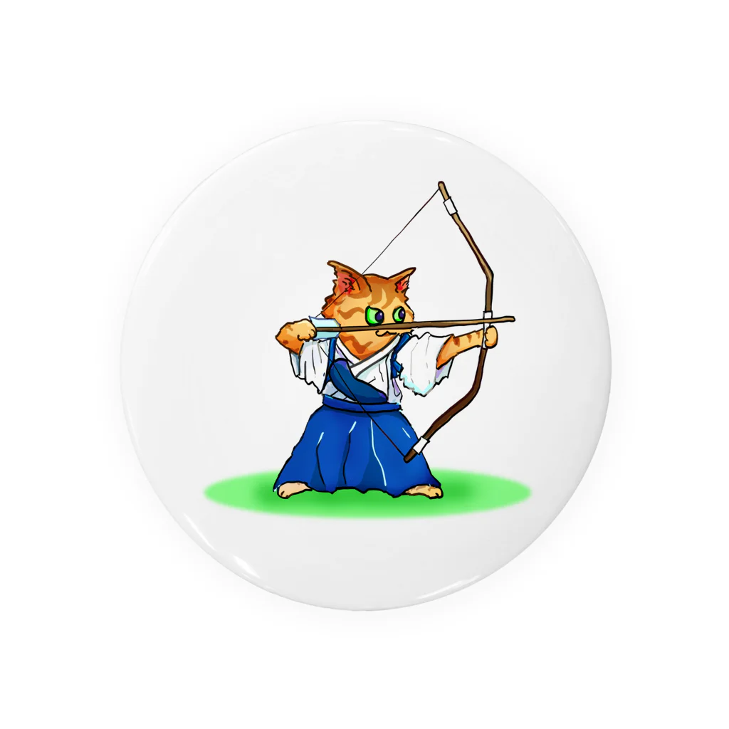 もちけらの弓道ねこちゃん。 Tin Badge