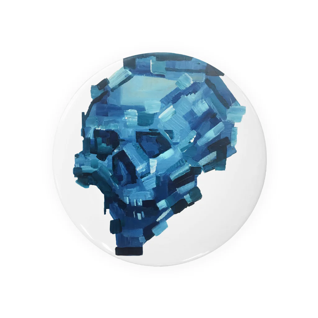 knott aka 2G INDAHOUSEのBLUE SKULL Tin Badge