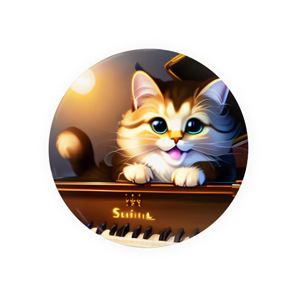 kitten pianistの子猫ピアニスト-1 Tin Badge