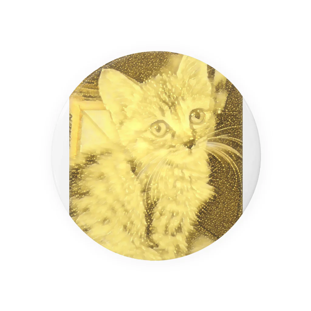 金色猫のキラキラネコ Tin Badge