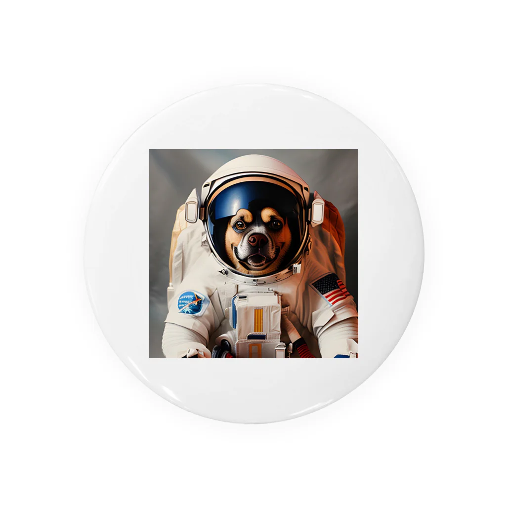 ✨そうのオリジナルグッズ✨の宇宙飛行士犬だワン！！ Tin Badge