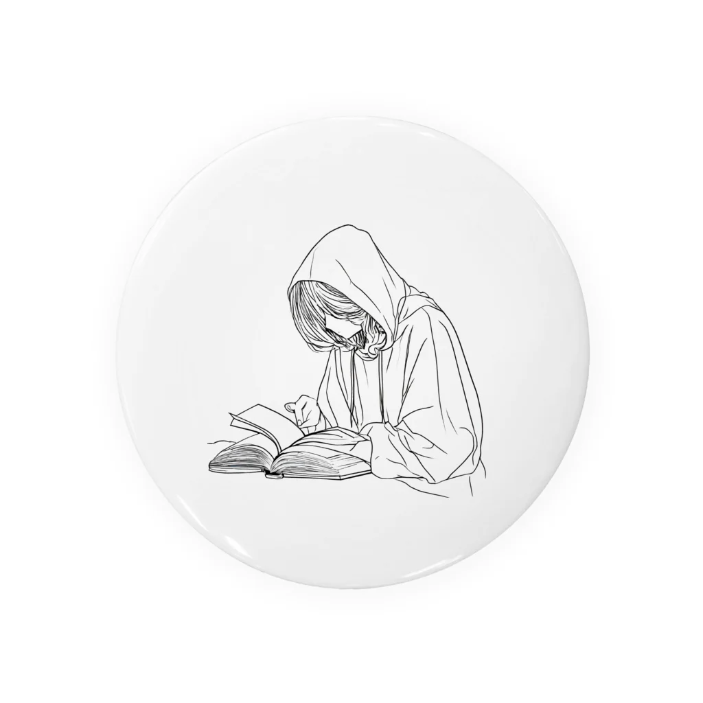 シンプルライフのシンプルライフ　ー読書をする人ー Tin Badge