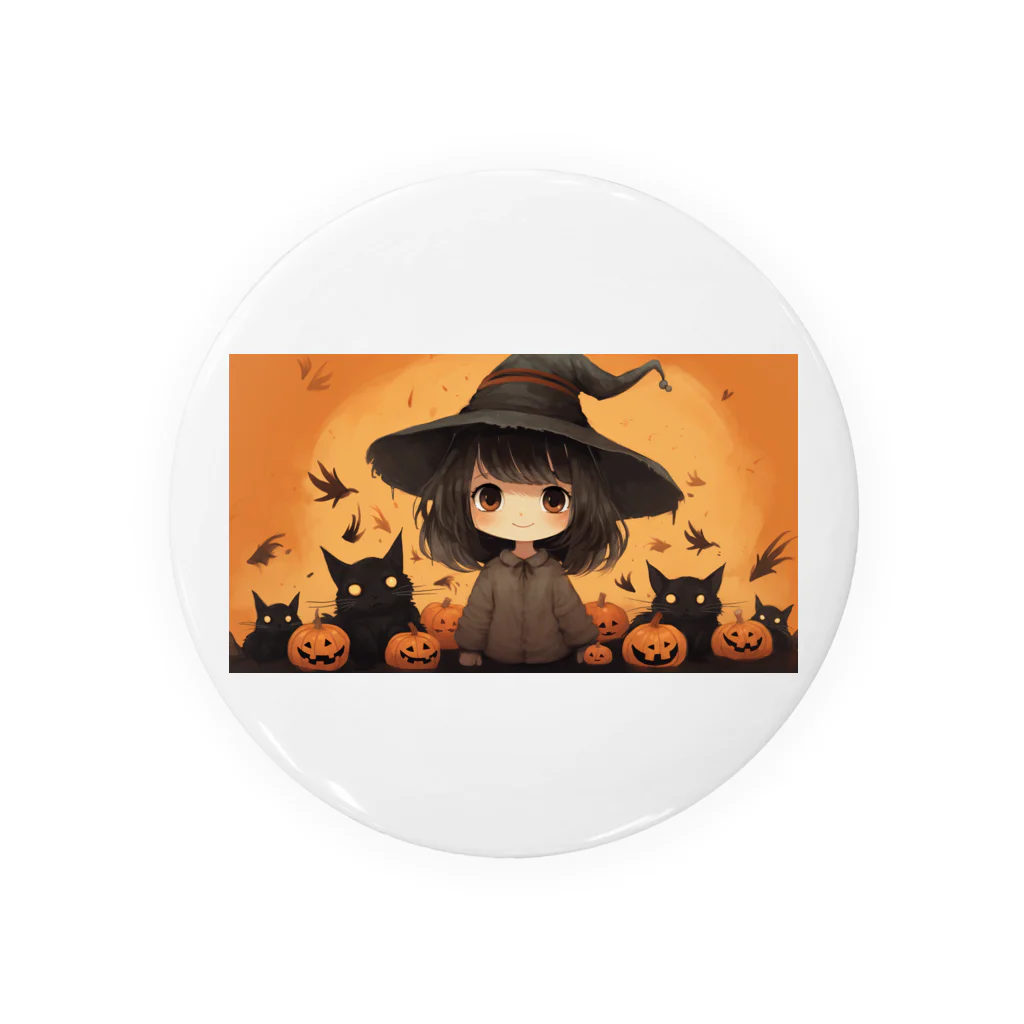 ほのぼのの魔女っ子MEGU ハロウイン風 缶バッジ