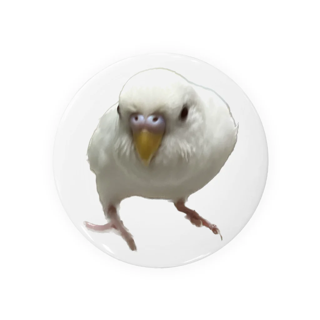 みぽりんショップのアルビノセキセイインコハクちゃん Tin Badge