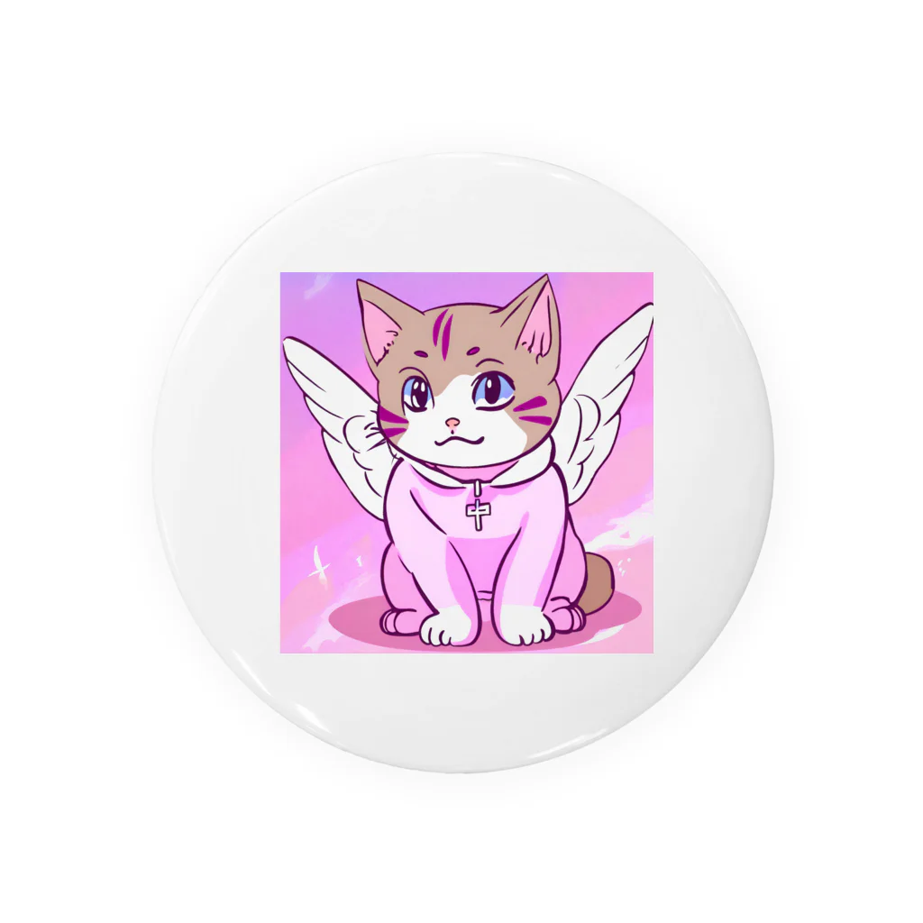 可愛い猫ちゃんの天使の猫ちゃん Tin Badge