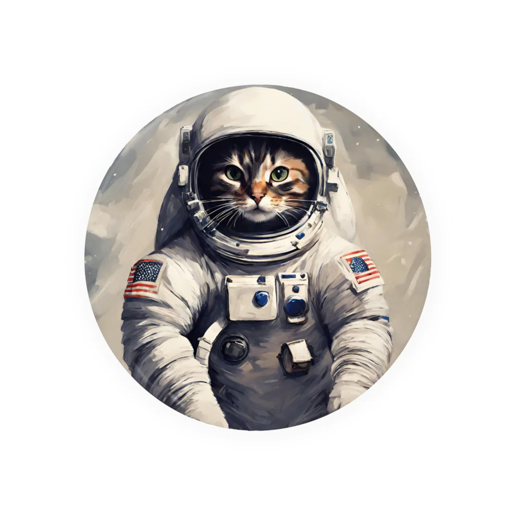 e-necoshopの宇宙飛行士猫さん Tin Badge