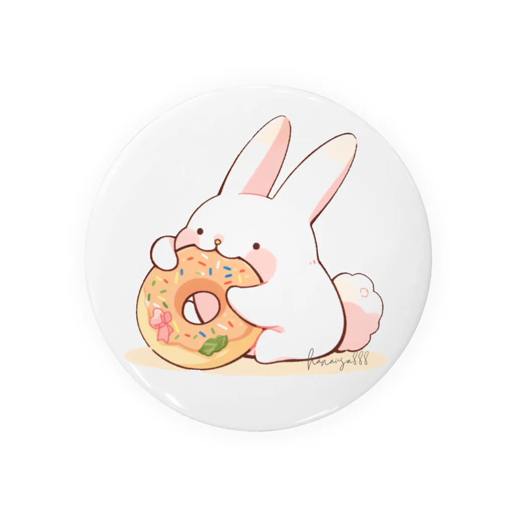 🌸hanausa🐰のうさぎとドーナツ Tin Badge