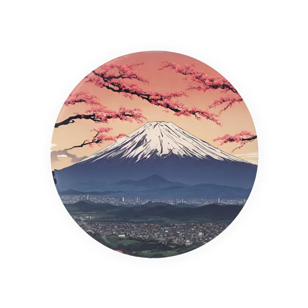saru88の富士山 Tin Badge