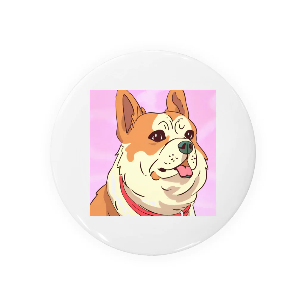 まさのお店の人懐こい犬 Tin Badge