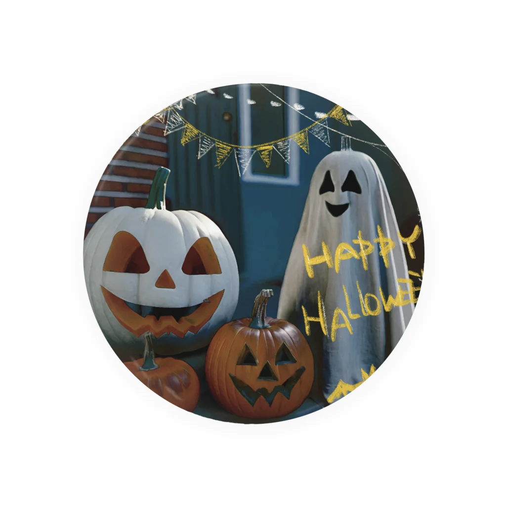 いらすとグッズのハッピーハロウィン Tin Badge