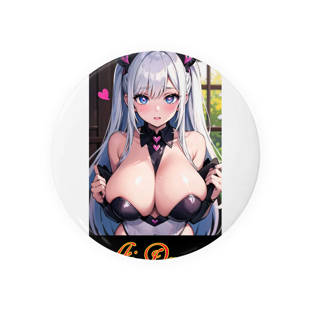 Ai Dream 2次巨乳アニメ少女（文字入りバージョン） Tin Badge by Ai-factory ( bsmanager ) ∞ SUZURI