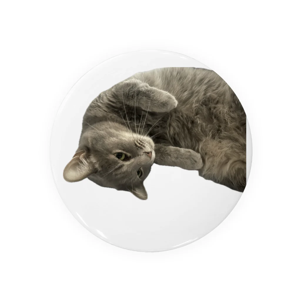 グレージュ猫ロッタン🐈‍⬛のロッタンのリラックスタイム Tin Badge