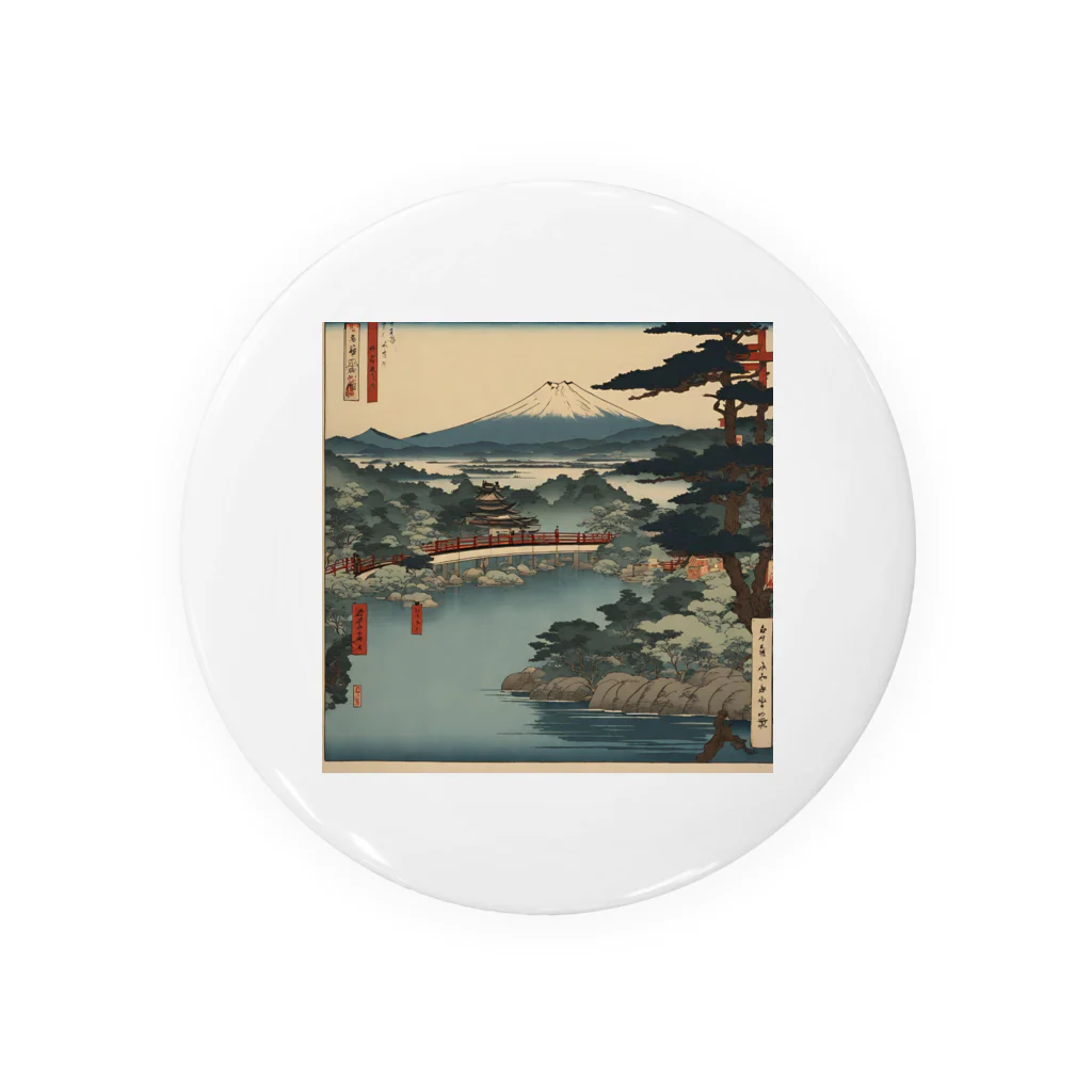 shopエムの富士山の浮世絵風グッズ Tin Badge