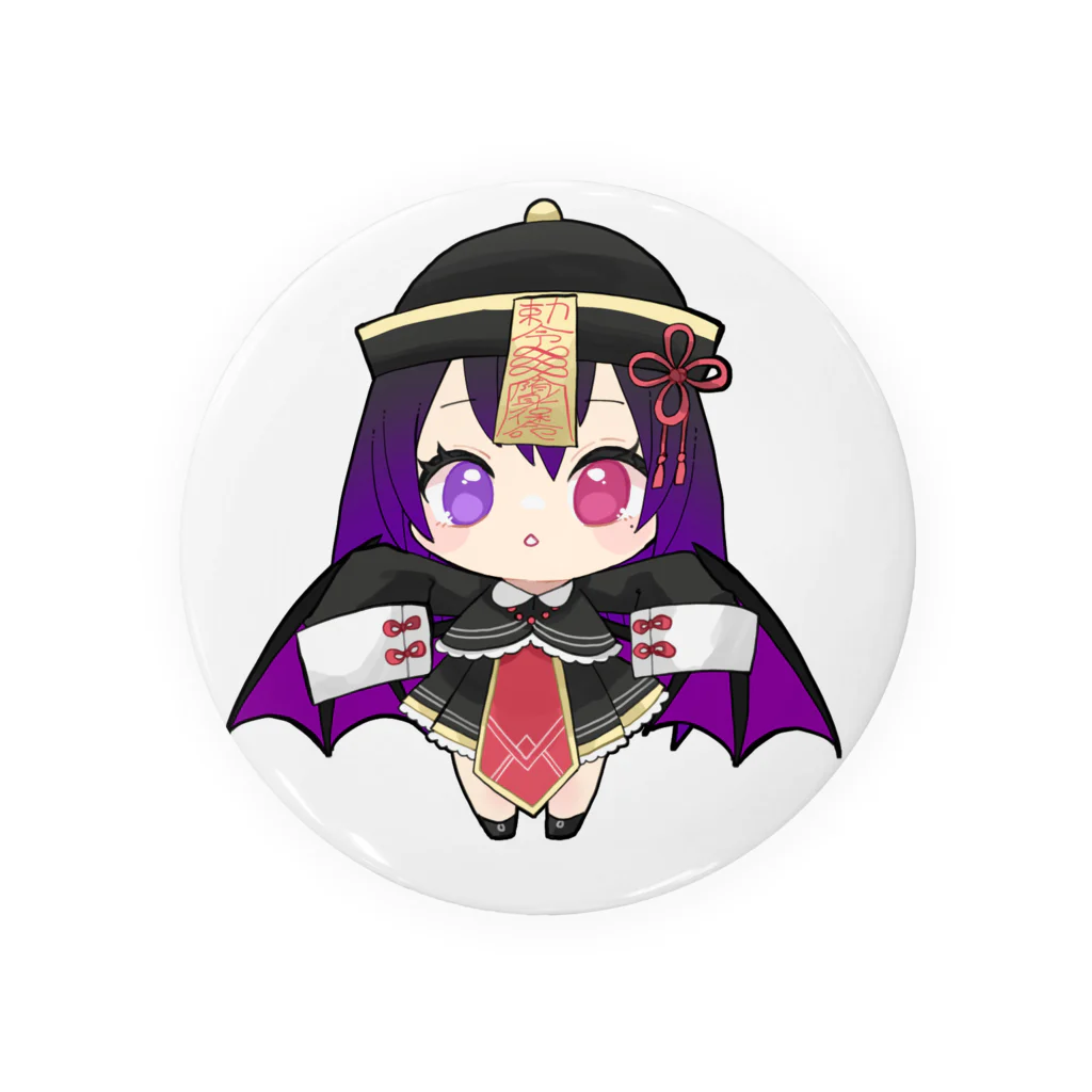 悪魔たぬきの黒娘の販売店！のキョンシー 黒娘♡ 캔뱃지