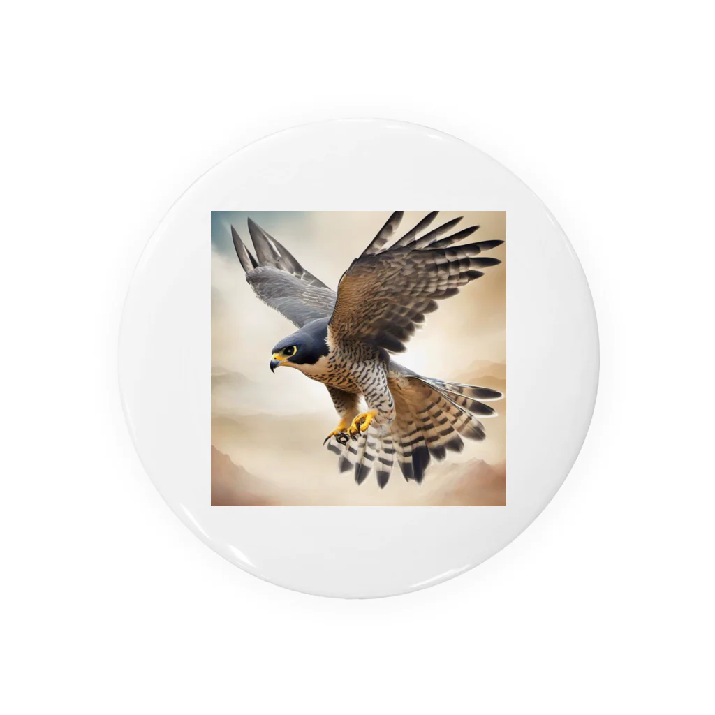 千裕アトリエ（いつもありがとう）のカラカラ (Peregrine Falcon) Tin Badge