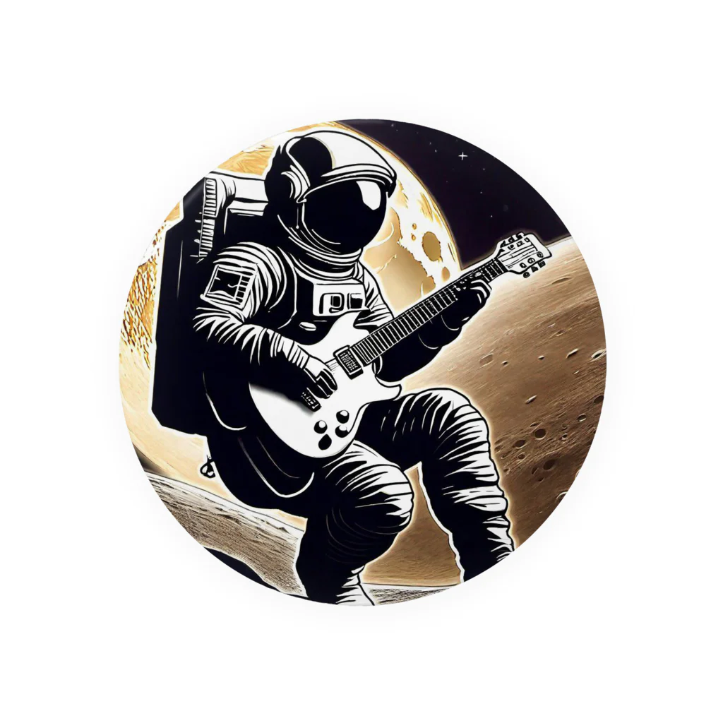 宇宙開発デザイン科の月面のギタリスト Tin Badge