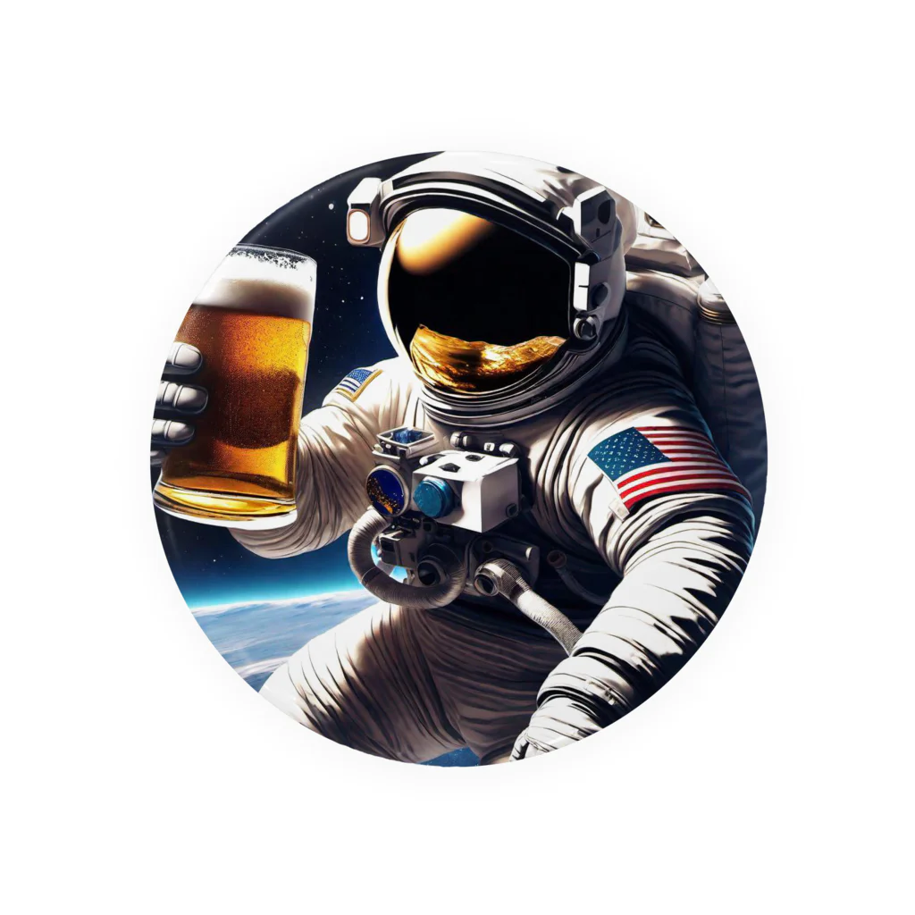 宇宙開発デザイン科の酒飲みアストロノーツ Tin Badge