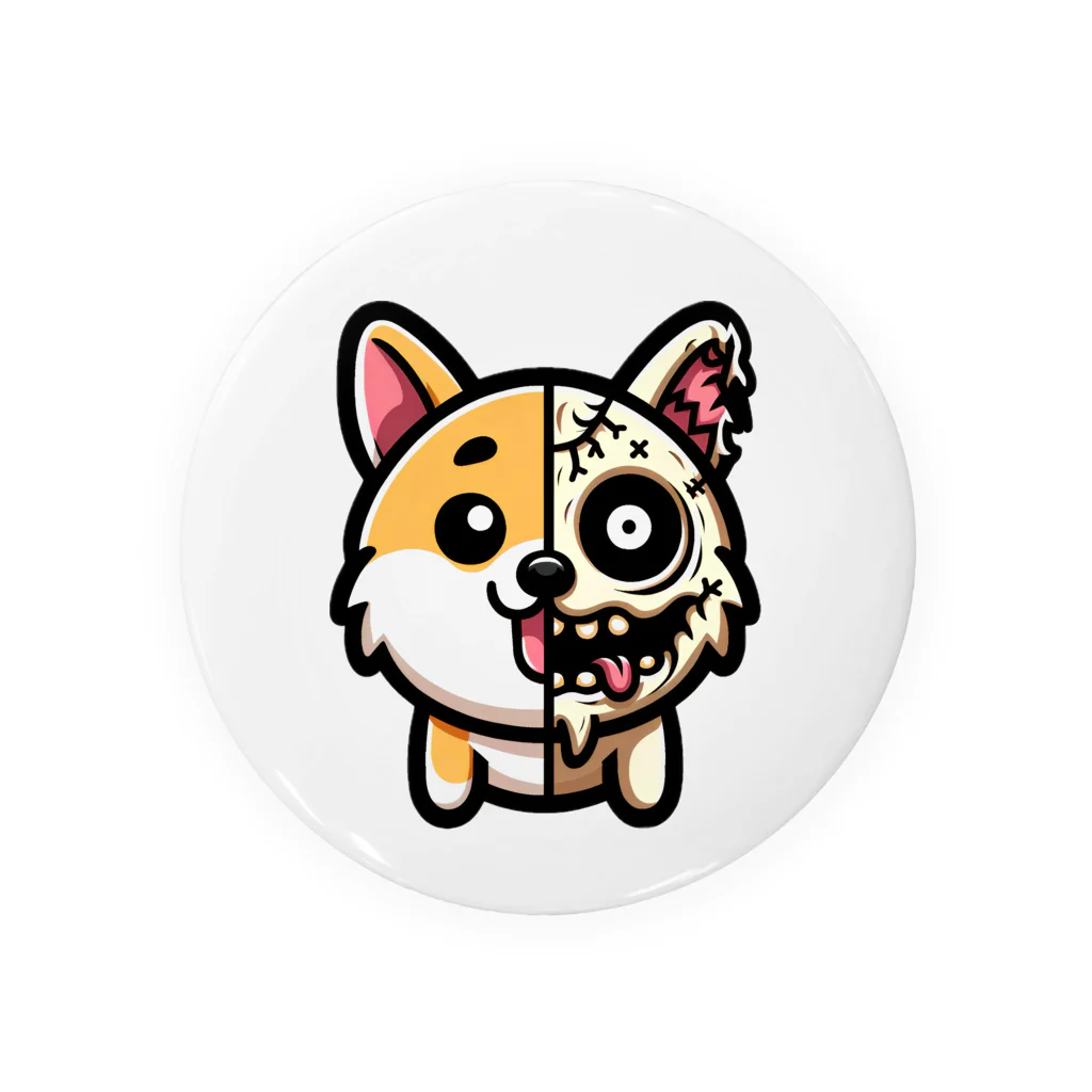 Mine-1のかわいい芝犬グッズ　ゾンビ化 Tin Badge