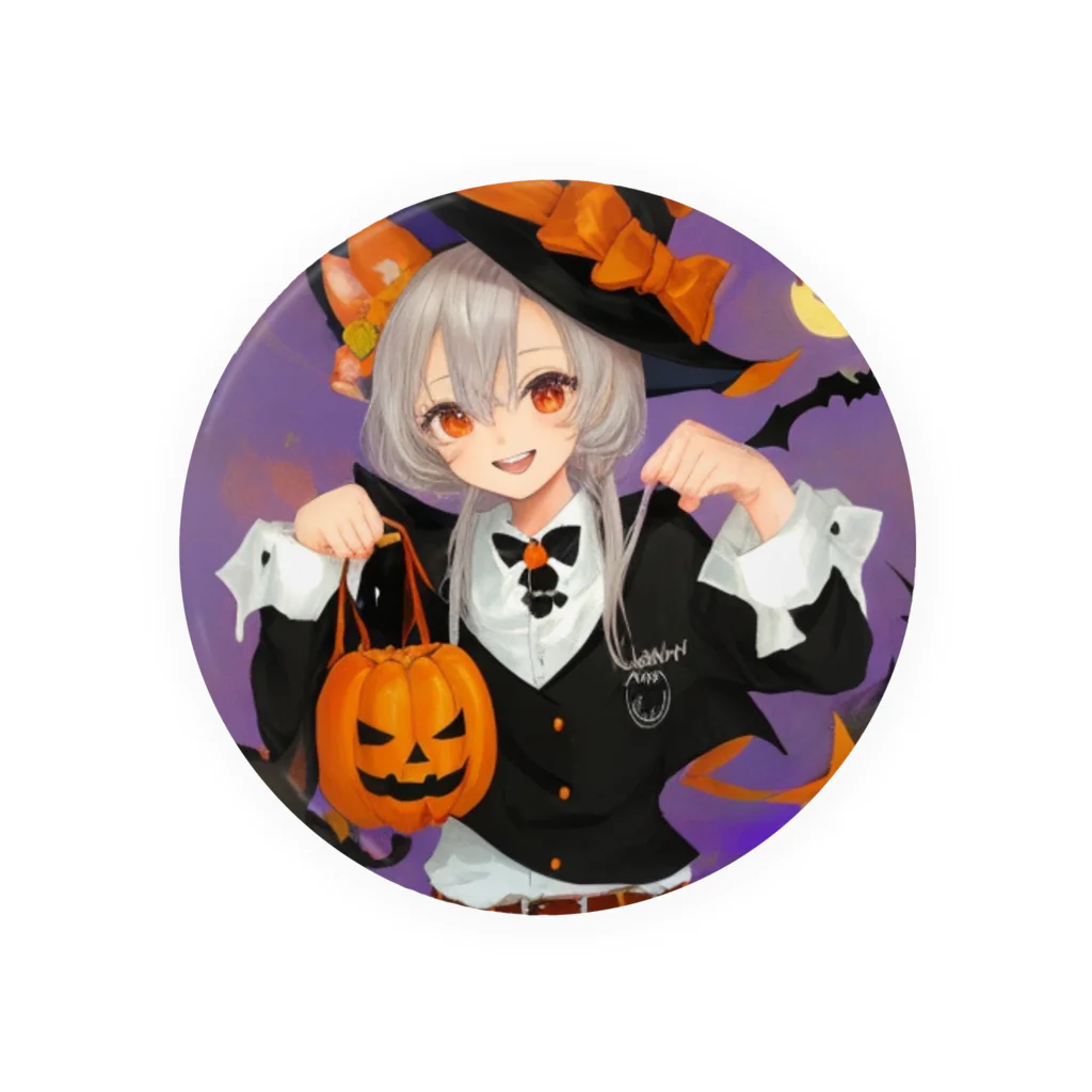 チワワ愛好家ショップのワワ大好き魔女のハロウィン・キャンディ・キス Tin Badge