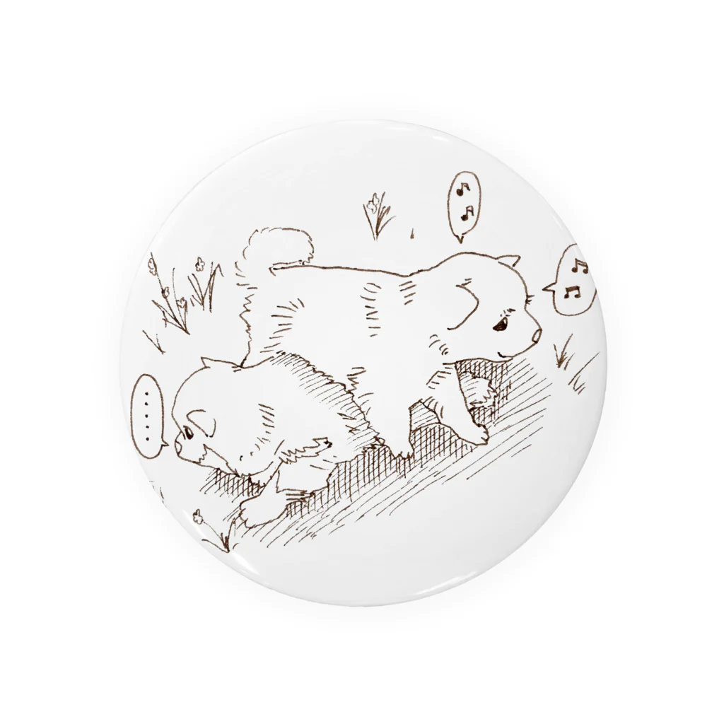 K-yukinoのじゃれあう子犬 Tin Badge