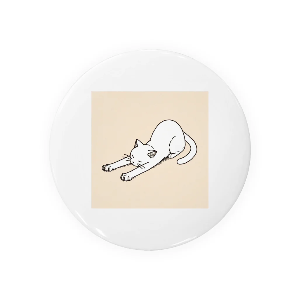 Cats-loveのふんわり描かれた寝る猫のイラスト Tin Badge