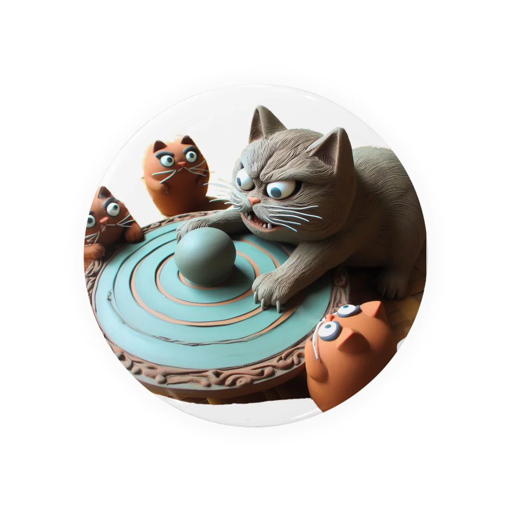 終わらない夢🌈の魔法陣を操る猫✨ Tin Badge