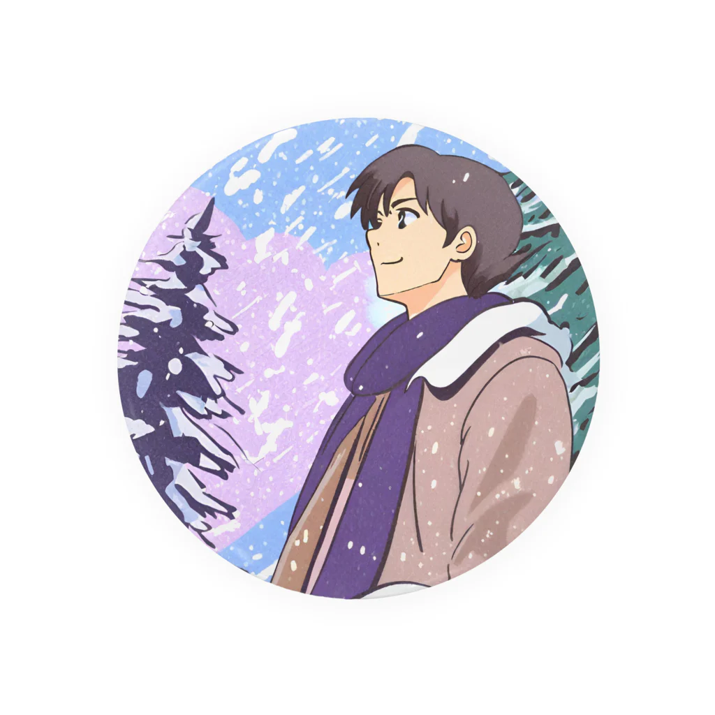 まにもにの雪国の男の子 Tin Badge