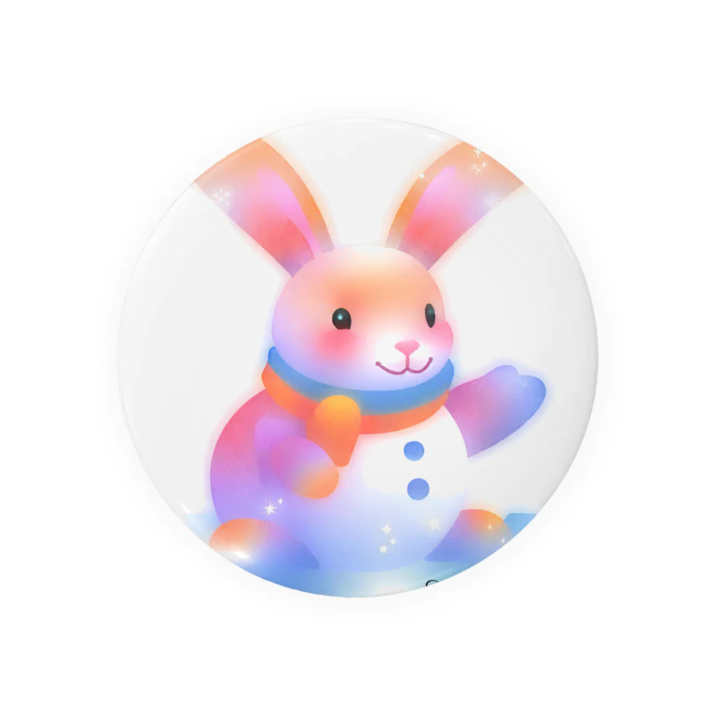 凜's グッズショップの雪うさぎちゃんグッズ Tin Badge