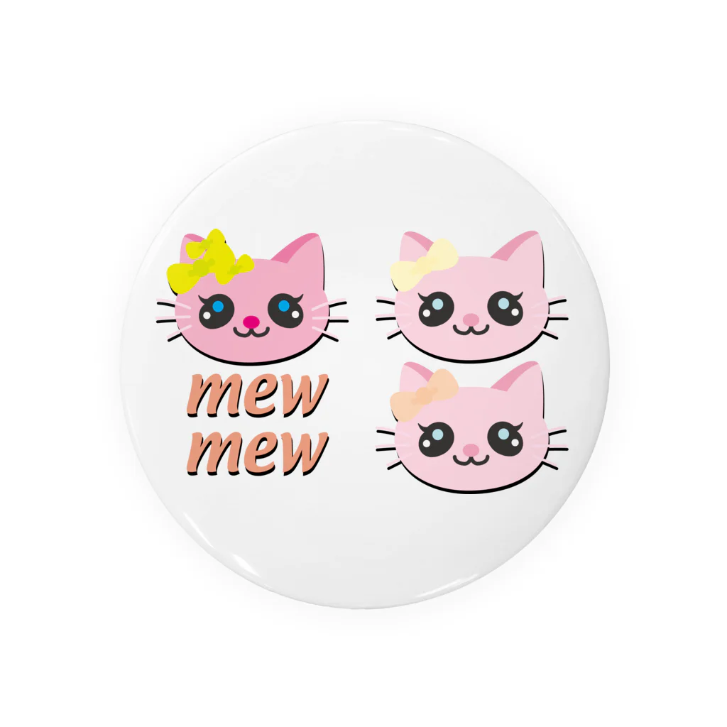 Illustrator Moca&Ram shopのこねこのミューミュー Tin Badge