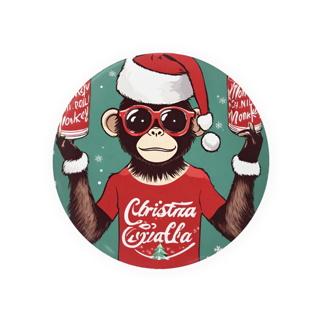 猿人★ロックの猿人ロック クリスマス 缶バッジ