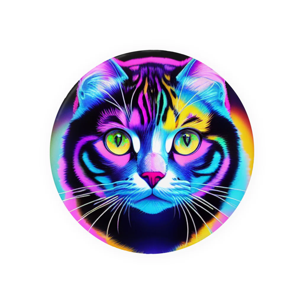 629_CAT_ARTのカラフルサイバーキャット vol2 Tin Badge