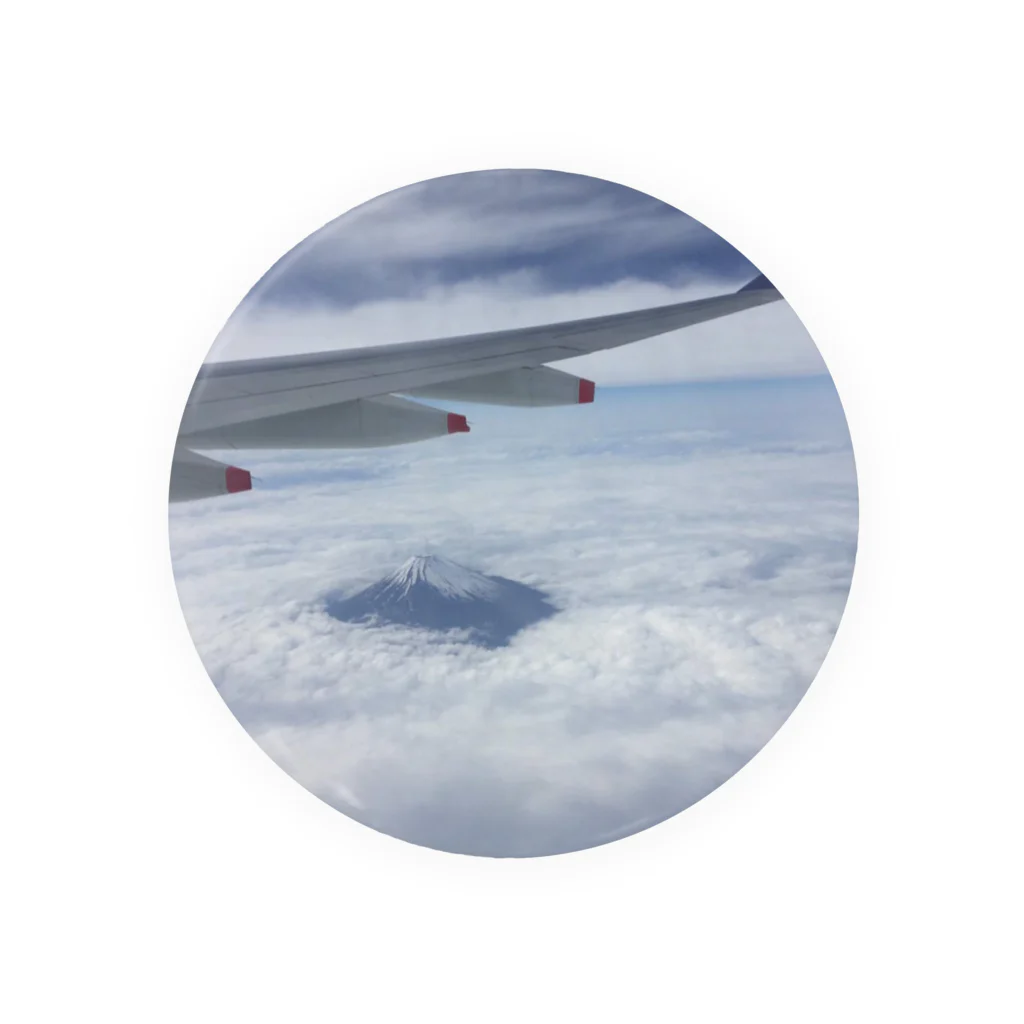 あかりんちょのシンプル世界の飛行機からの景色 Tin Badge