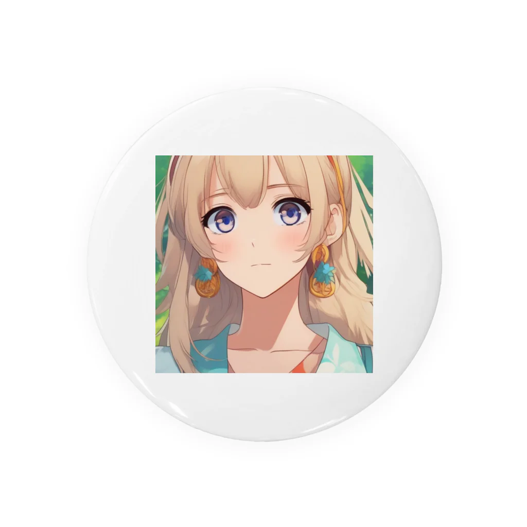 大竹栄喜の見つめる金髪少女 Tin Badge