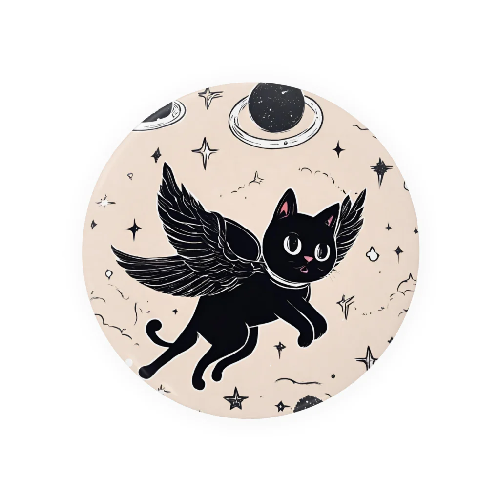 宇宙黒猫キョロちゃんの宇宙黒猫キョロちゃん(惑星) 缶バッジ