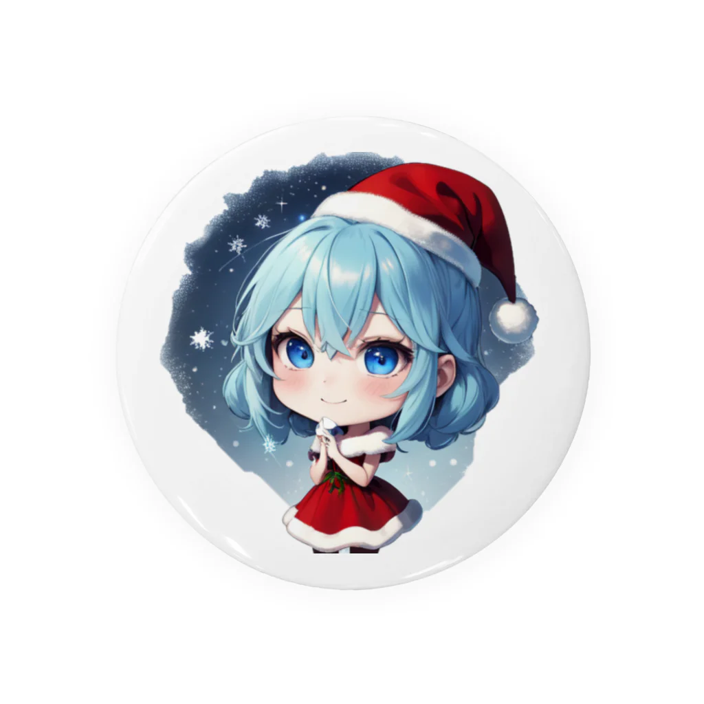 二頭身キャラが好きですのクリスマス少女 Tin Badge